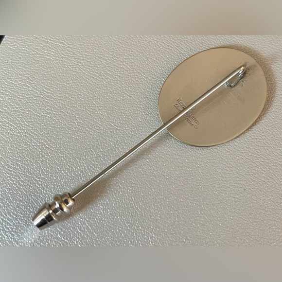 3 for $30 Vintage Reed & Barton Damascene Silver Gold Tone Owl Stick Pin Signed - Picture 2 of 8